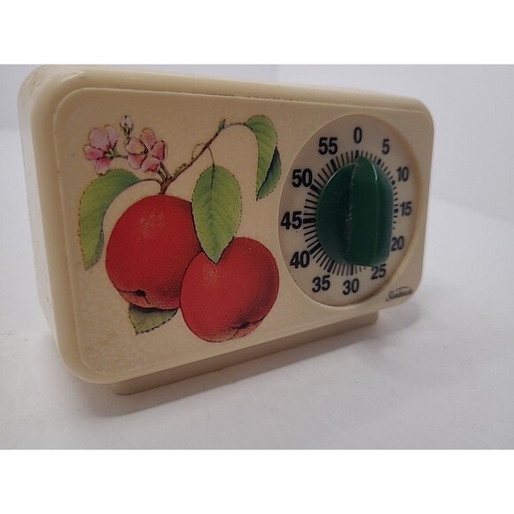 Vintage Sunbeam Kitchen Timer Peaches 70s Retro Grandma Tested Working - Picture 5 of 8